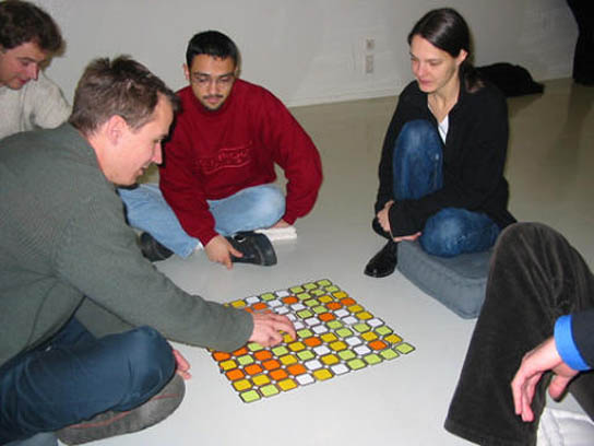 Spielepräsentation des Fachbereichs Architektur der TU Darmstadt im Deutschen Architekturmuseum am Schaumainkai in Frankfurt